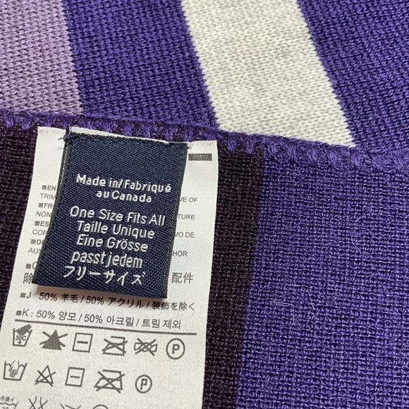 ARC’TERYX Wool Blend 64” L Diplomat Scarf Purple / Grey NWOT Unisex - Picture 7 of 9